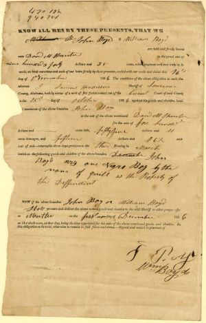 Purchase Document for a Negro Boy Named Quill